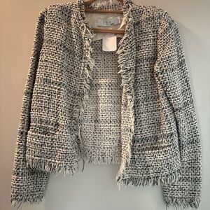 NWT IRO Chic Black and White Tweed Jacket